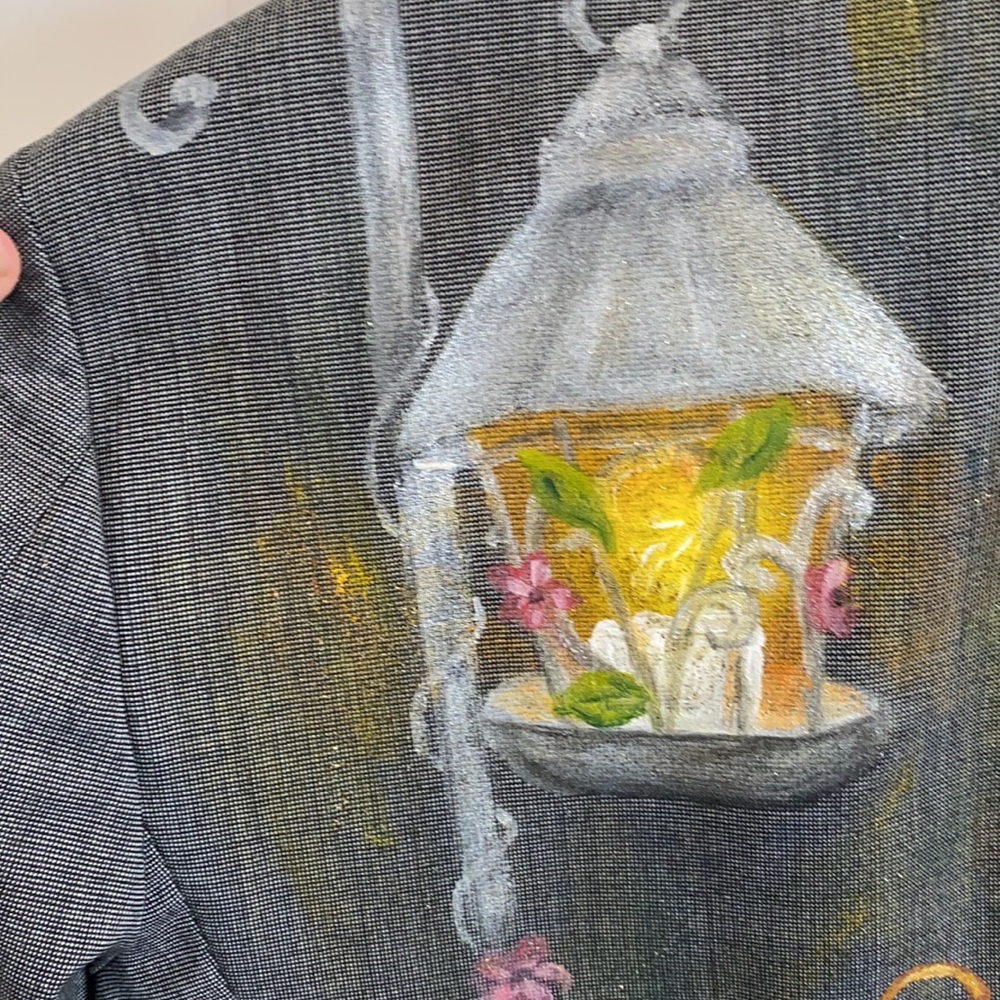 Large Hand Painted Unique Jacket - image 5